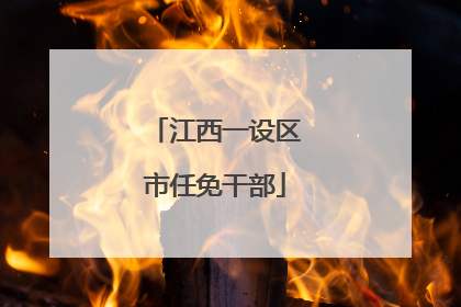 江西一设区市任免干部
